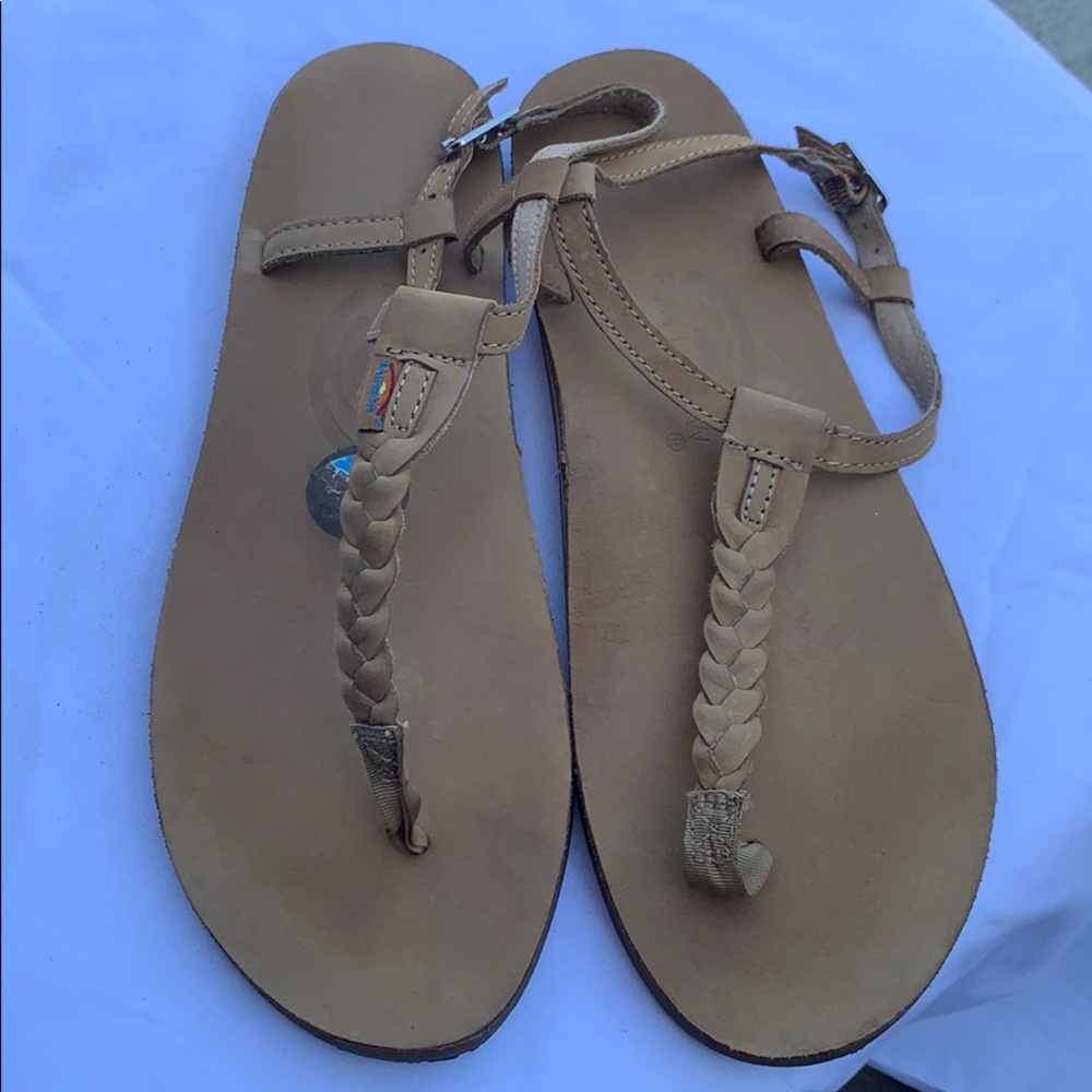 Rainbow thong sandals